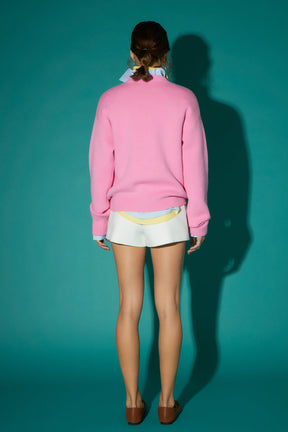 ENGLISH FACTORY - Pom Pom Heart Sweater - SWEATERS & KNITS available at Objectrare