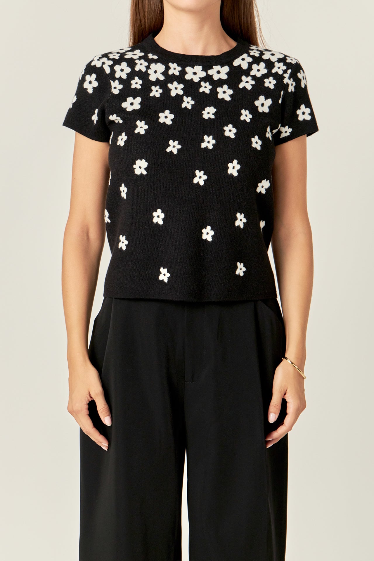 ENGLISH FACTORY - English Factory - Flower Knit Top - TOPS available at Objectrare