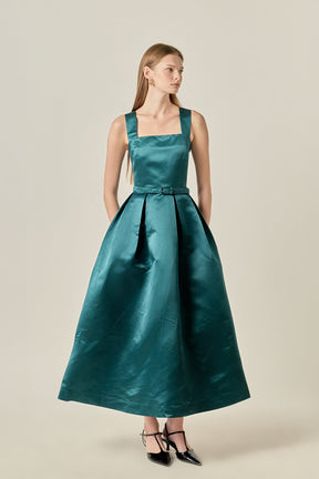 ENGLISH FACTORY - Sleeveless Flared Midi Dress - DRESSES available at Objectrare