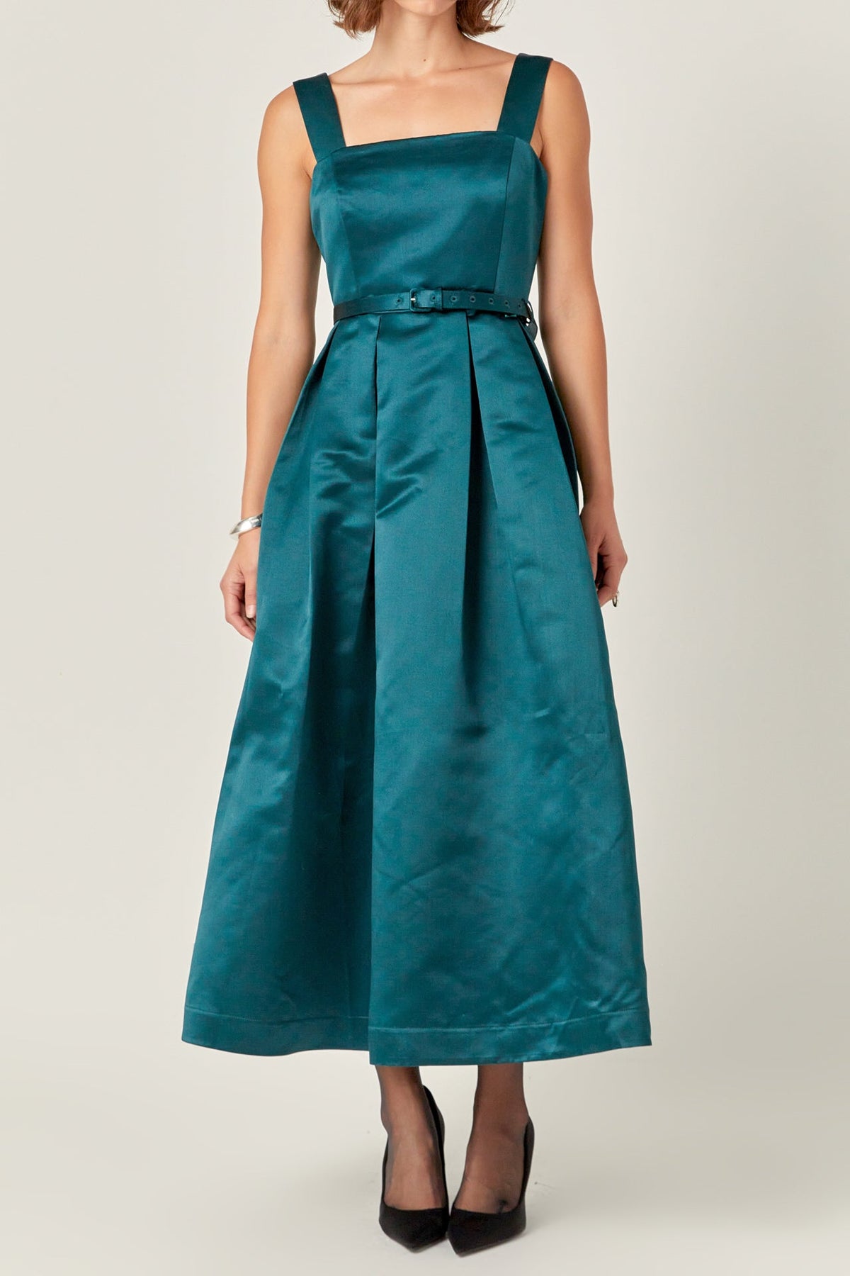 ENGLISH FACTORY - Sleeveless Flared Midi Dress - DRESSES available at Objectrare
