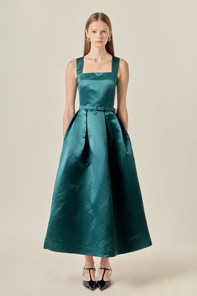 ENGLISH FACTORY - Sleeveless Flared Midi Dress - DRESSES available at Objectrare