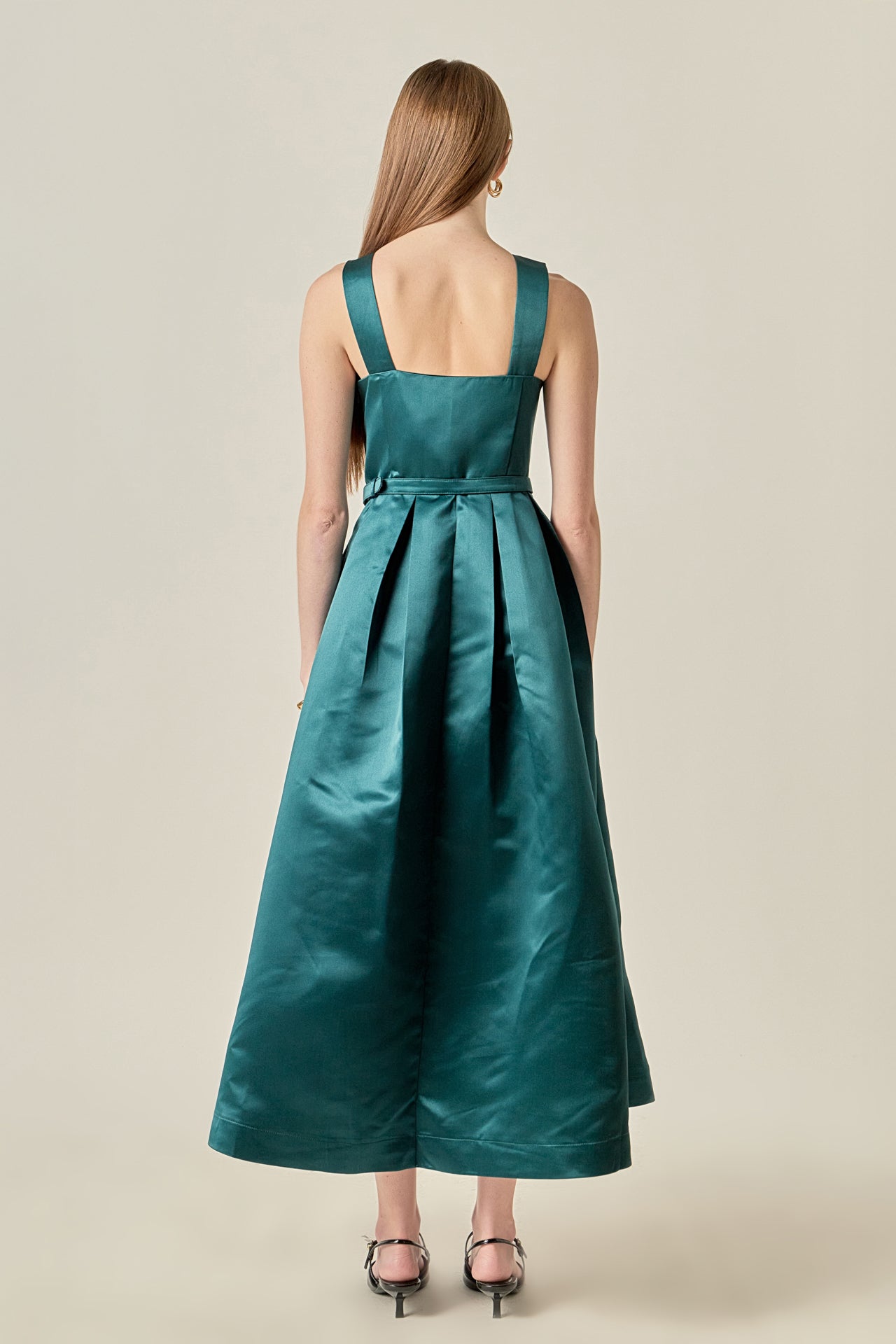 ENGLISH FACTORY - Sleeveless Flared Midi Dress - DRESSES available at Objectrare