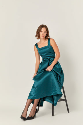ENGLISH FACTORY - Sleeveless Flared Midi Dress - DRESSES available at Objectrare