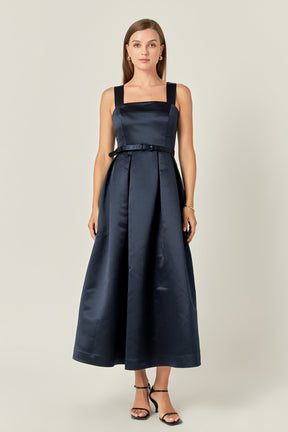 ENGLISH FACTORY - Sleeveless Flared Midi Dress - DRESSES available at Objectrare