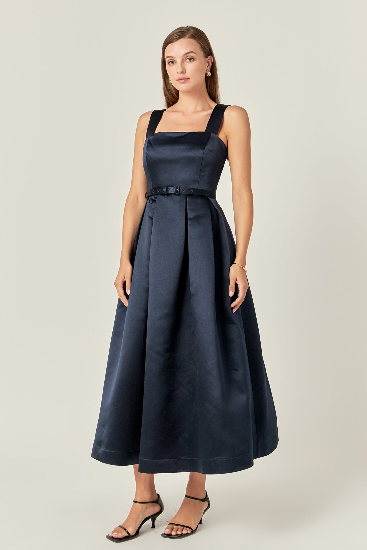 Sleeveless Flared Midi Dress