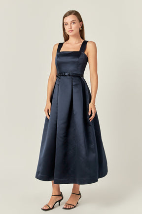 ENGLISH FACTORY - Sleeveless Flared Midi Dress - DRESSES available at Objectrare