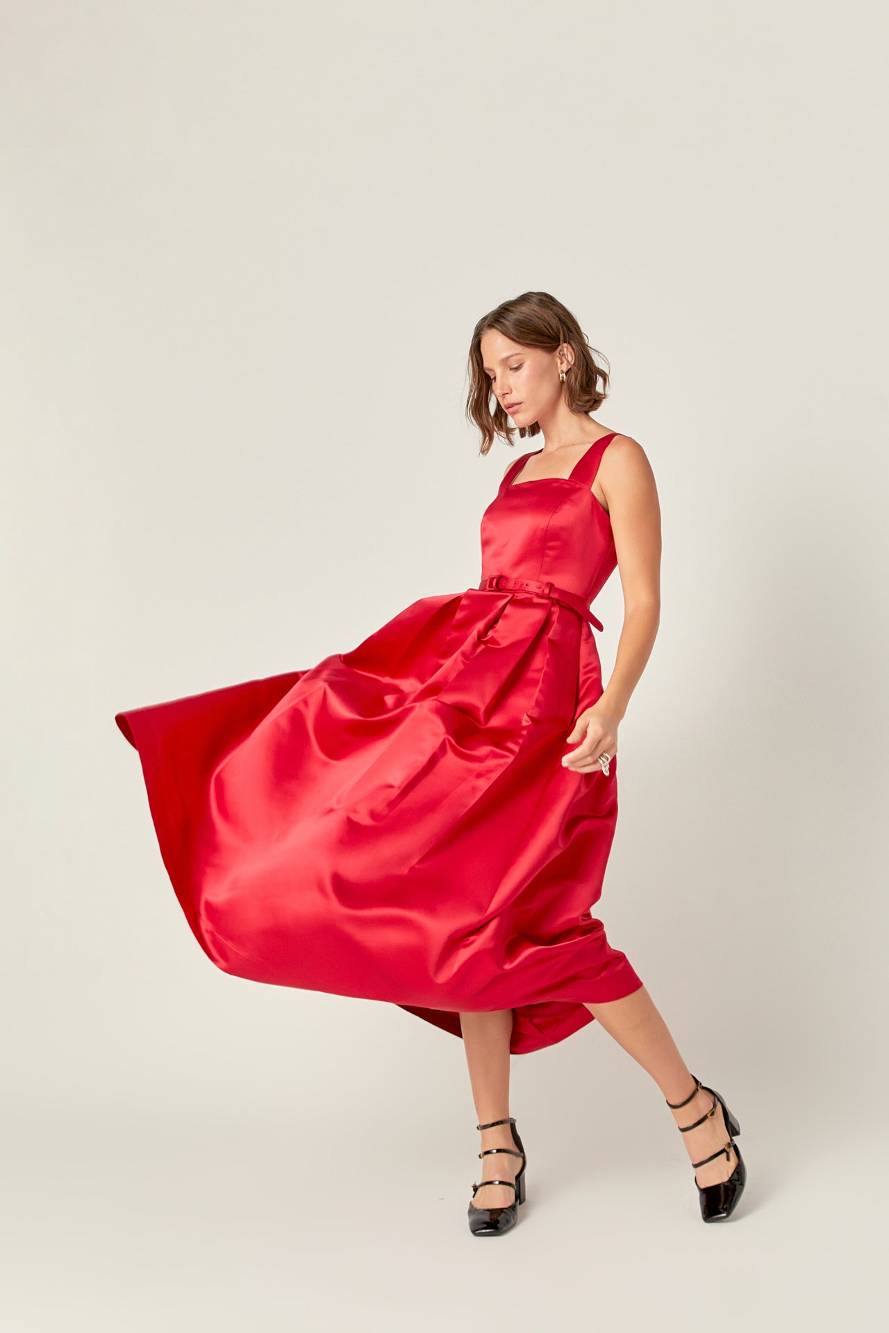 ENGLISH FACTORY - Sleeveless Flared Midi Dress - DRESSES available at Objectrare