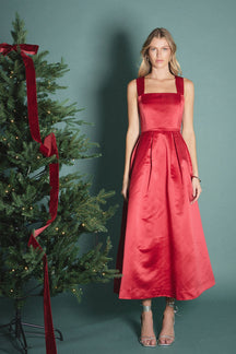 ENGLISH FACTORY - Sleeveless Flared Midi Dress - DRESSES available at Objectrare