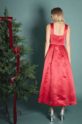 ENGLISH FACTORY - Sleeveless Flared Midi Dress - DRESSES available at Objectrare