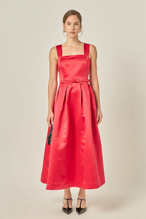 ENGLISH FACTORY - Sleeveless Flared Midi Dress - DRESSES available at Objectrare