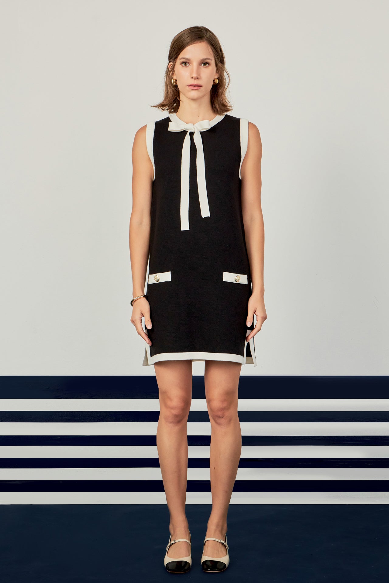 ENGLISH FACTORY - English Factory - Color Block Knit Mini Dress - DRESSES available at Objectrare