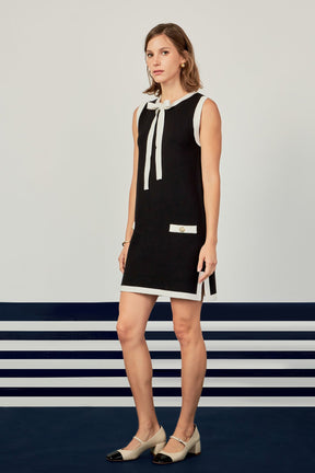 Color Block Knit Mini Dress