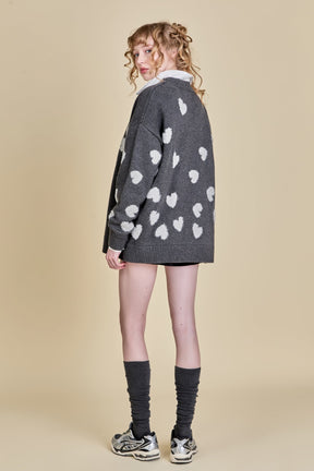 ENGLISH FACTORY - Lurex Heart Cardigan - JACKETS available at Objectrare