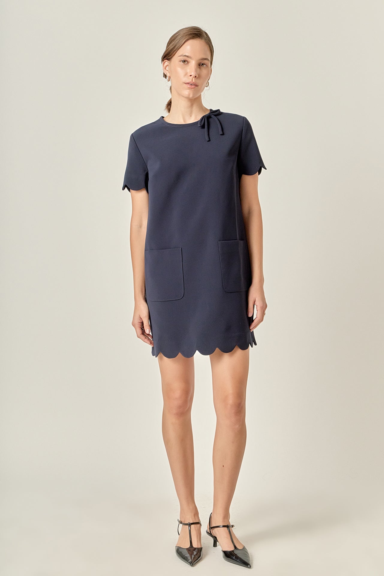 ENGLISH FACTORY - Scallop Mini Dress - DRESSES available at Objectrare