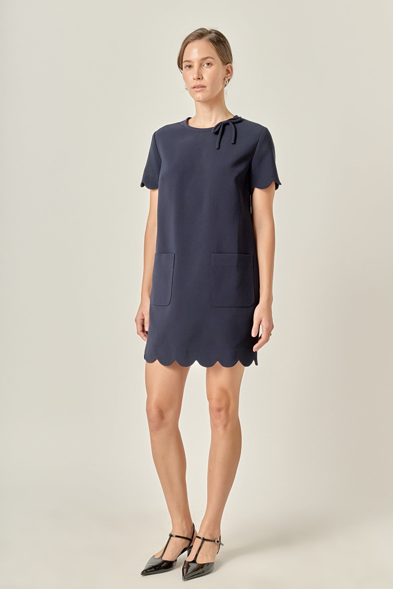 ENGLISH FACTORY - Scallop Mini Dress - DRESSES available at Objectrare