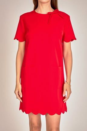 ENGLISH FACTORY - Scallop Mini Dress - DRESSES available at Objectrare