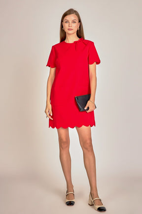 ENGLISH FACTORY - Scallop Mini Dress - DRESSES available at Objectrare