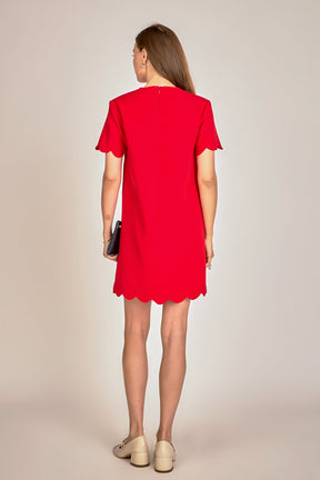 ENGLISH FACTORY - Scallop Mini Dress - DRESSES available at Objectrare