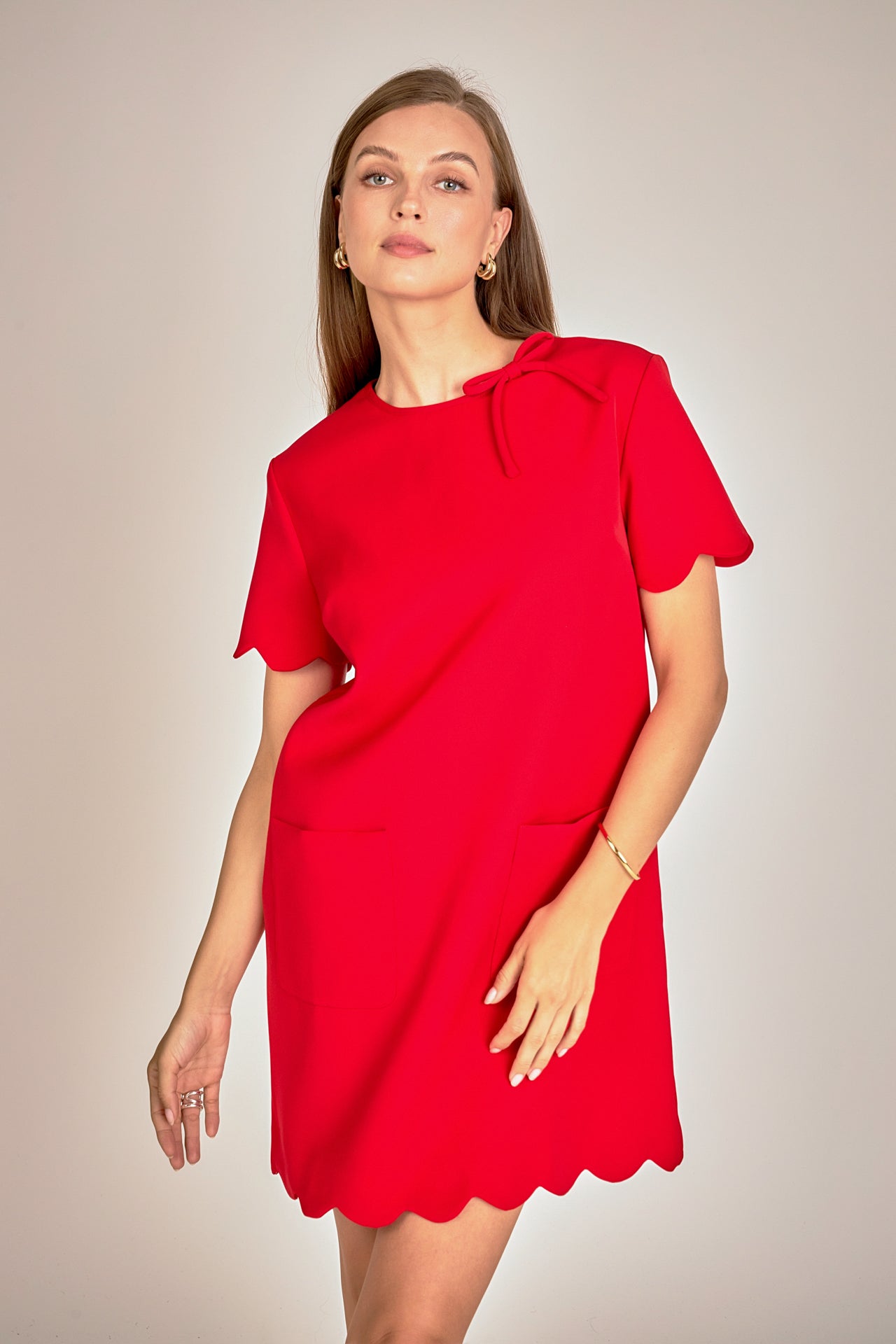 ENGLISH FACTORY - Scallop Mini Dress - DRESSES available at Objectrare