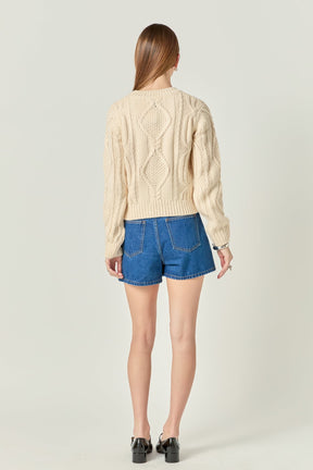 ENGLISH FACTORY - Cable Knit - TOPS available at Objectrare