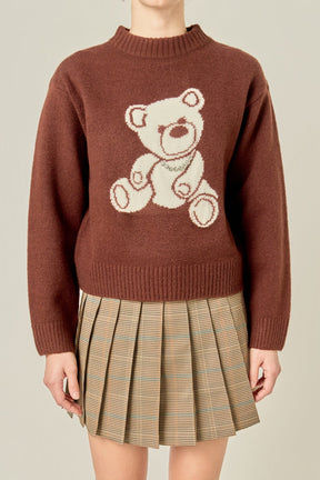 ENGLISH FACTORY - Olivia Teddy Bear Knit - SWEATERS & KNITS available at Objectrare