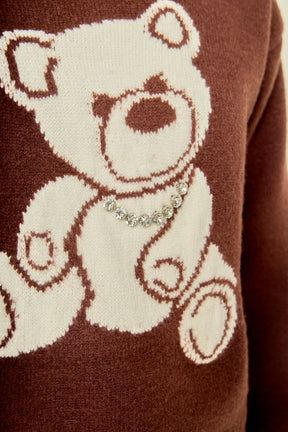 ENGLISH FACTORY - Olivia Teddy Bear Knit - SWEATERS & KNITS available at Objectrare