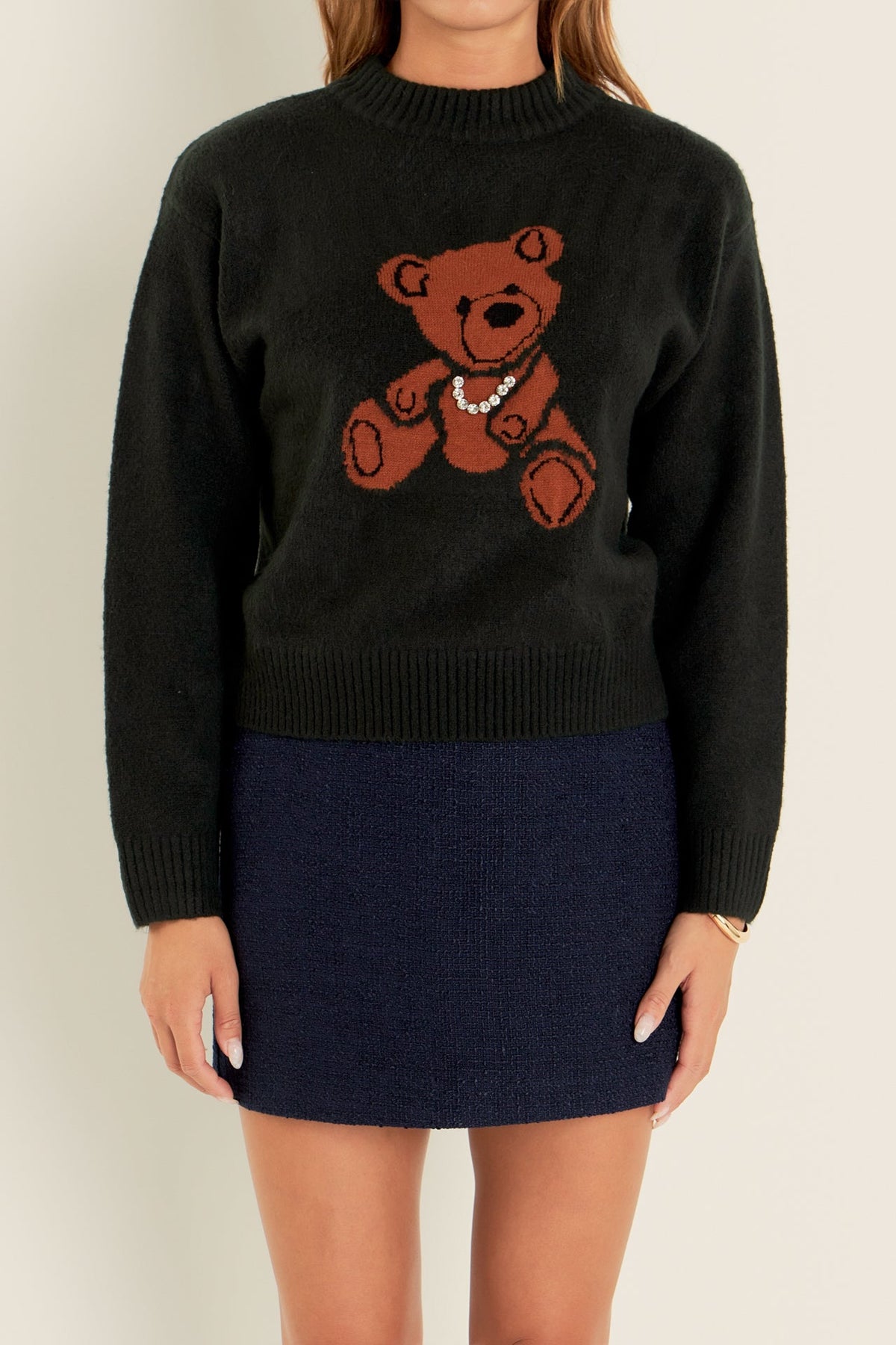 ENGLISH FACTORY - Teddy Bear Knit - TOPS available at Objectrare