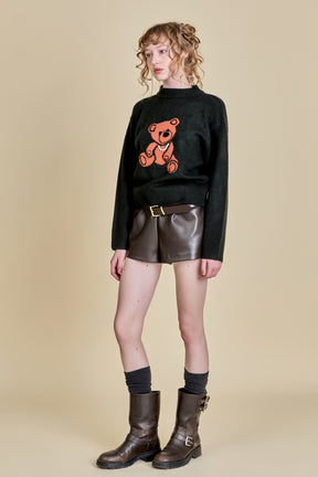 ENGLISH FACTORY - Olivia Teddy Bear Knit - SWEATERS & KNITS available at Objectrare