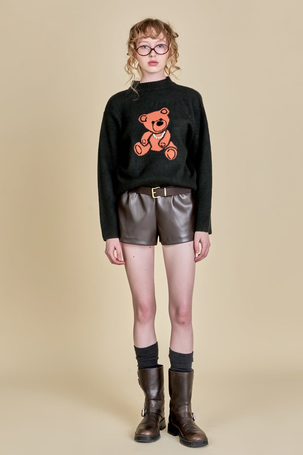 ENGLISH FACTORY - Teddy Bear Logo Knit - SWEATERS available at Objectrare