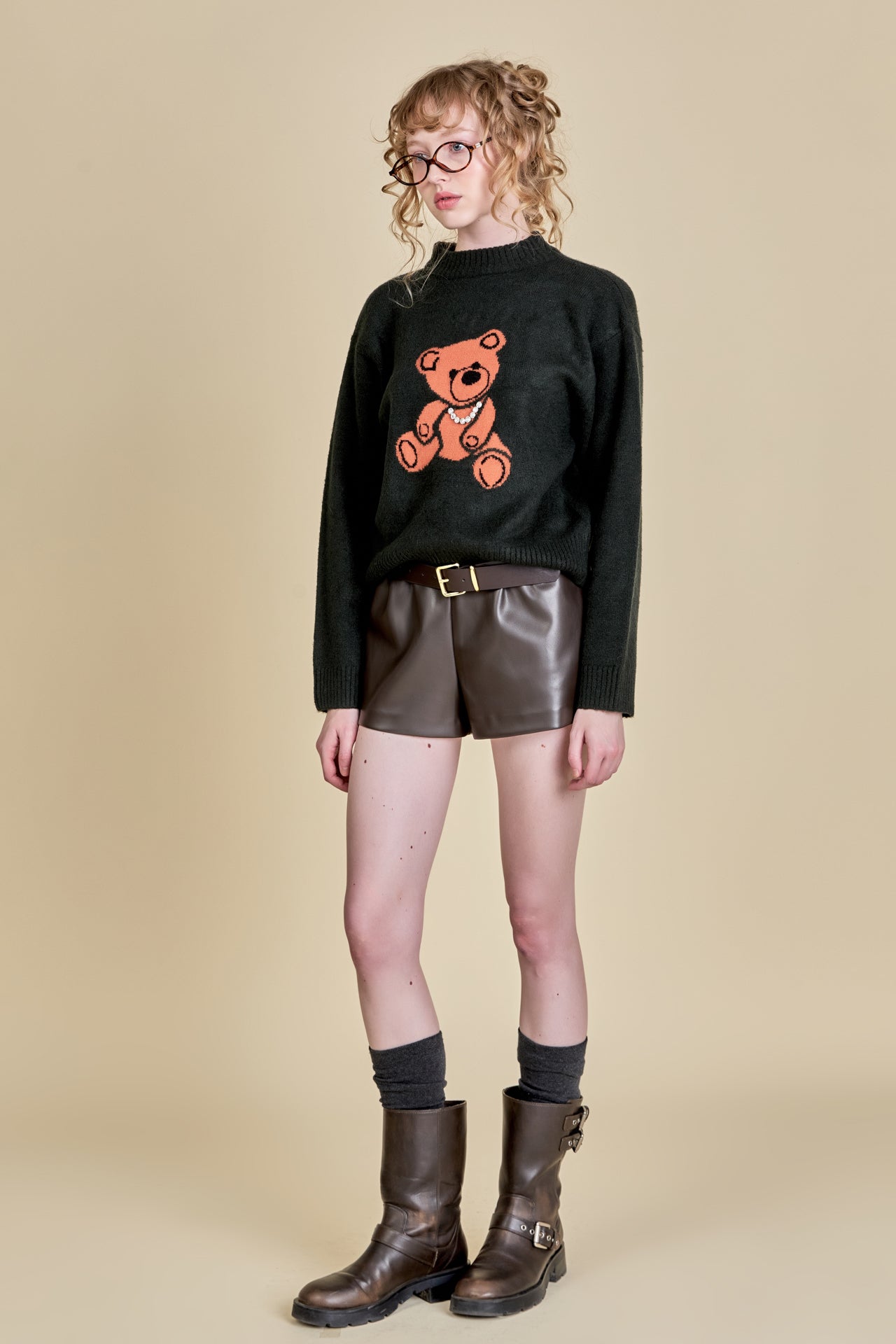ENGLISH FACTORY - Teddy Bear Logo Knit - SWEATERS available at Objectrare