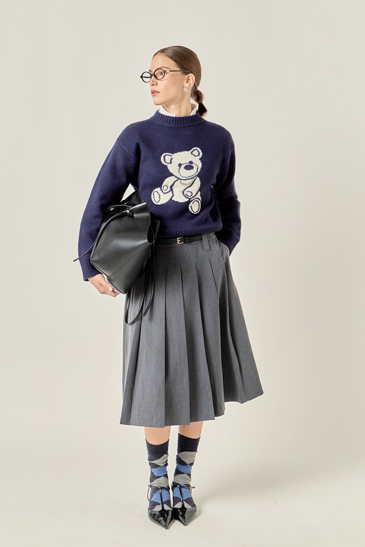 ENGLISH FACTORY - Olivia Teddy Bear Knit - SWEATERS & KNITS available at Objectrare