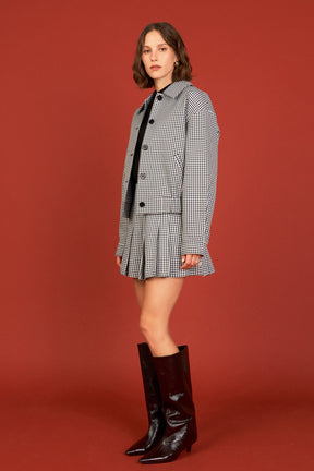 ENGLISH FACTORY - Gingham Check Jacket - JACKETS available at Objectrare