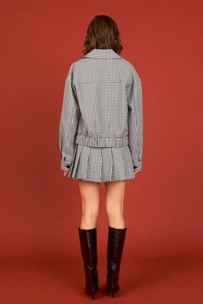 ENGLISH FACTORY - Gingham Check Jacket - JACKETS available at Objectrare