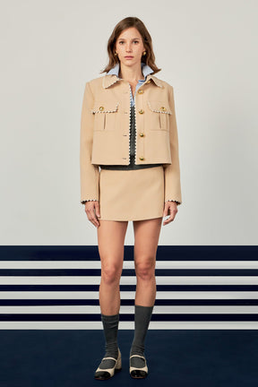 ENGLISH FACTORY - Scalloped Jacket - JACKETS available at Objectrare