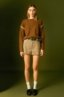 ENGLISH FACTORY - English Factory - Top Stitch Knit - TOPS available at Objectrare