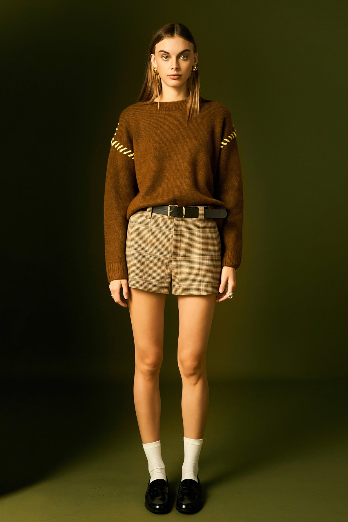 ENGLISH FACTORY - Top Stitch Knit - TOPS available at Objectrare