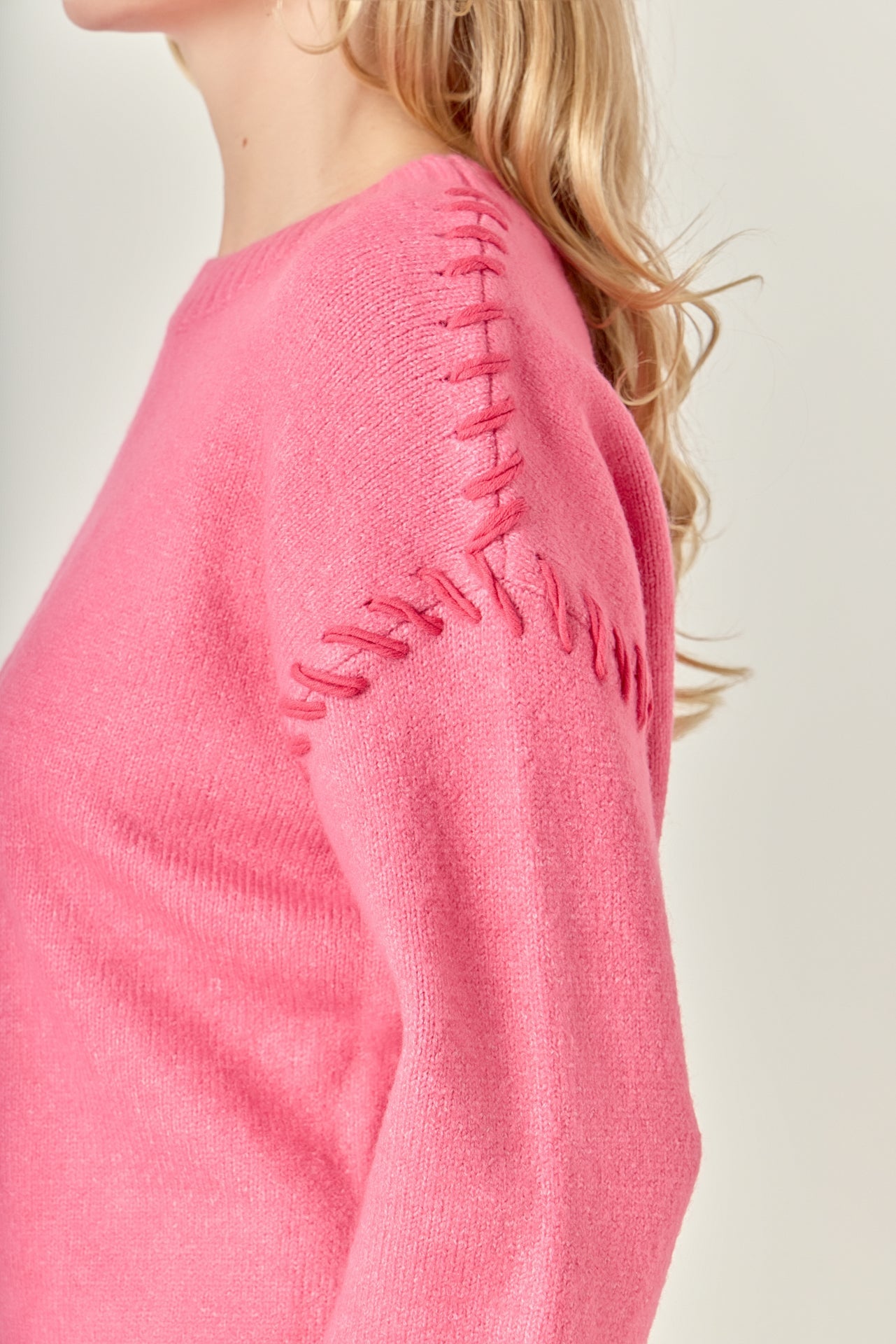 ENGLISH FACTORY - Top Stitch Knit - TOPS available at Objectrare