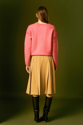ENGLISH FACTORY - Top Stitch Knit - TOPS available at Objectrare