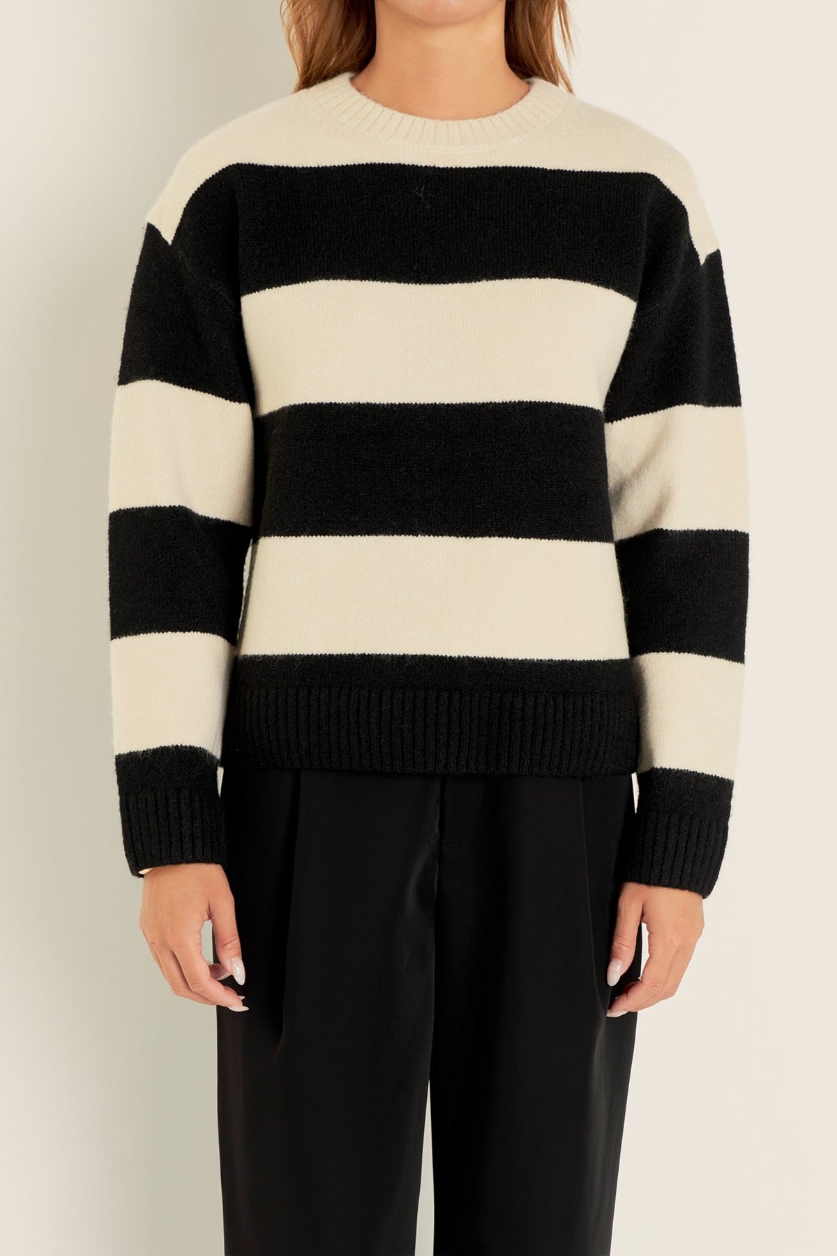 ENGLISH FACTORY - Bold Stripe Knit - SWEATERS available at Objectrare