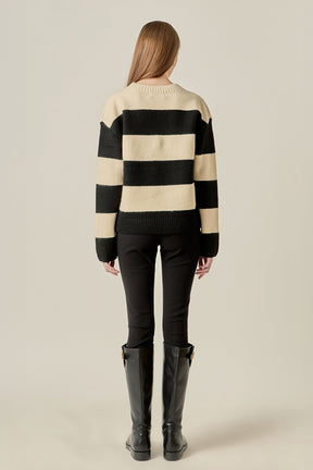 ENGLISH FACTORY - Bold Stripe Knit - SWEATERS available at Objectrare