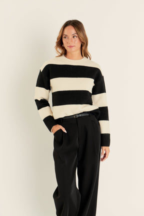 ENGLISH FACTORY - Bold Stripe Knit - SWEATERS available at Objectrare