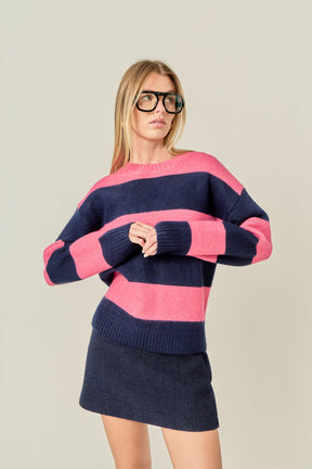 ENGLISH FACTORY - Bold Stripe Knit - SWEATERS available at Objectrare