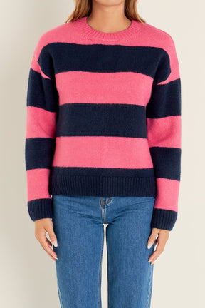 ENGLISH FACTORY - Bold Stripe Knit - SWEATERS available at Objectrare