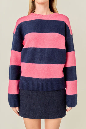 ENGLISH FACTORY - Bold Stripe Knit - SWEATERS available at Objectrare