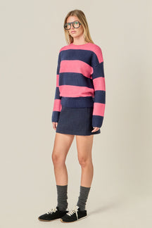 ENGLISH FACTORY - Bold Stripe Knit - SWEATERS available at Objectrare