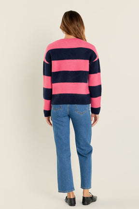 ENGLISH FACTORY - Bold Stripe Knit - SWEATERS available at Objectrare