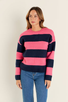 ENGLISH FACTORY - Bold Stripe Knit - SWEATERS available at Objectrare