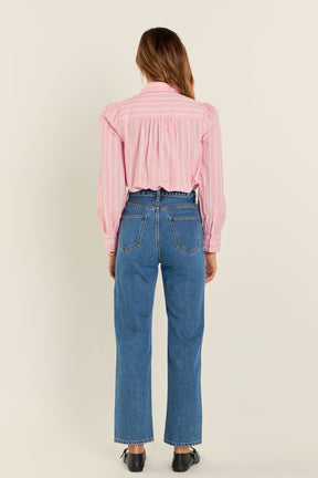 ENGLISH FACTORY - English Factory - Stripe Shirt in Pink - SHIRTS & BLOUSES available at Objectrare