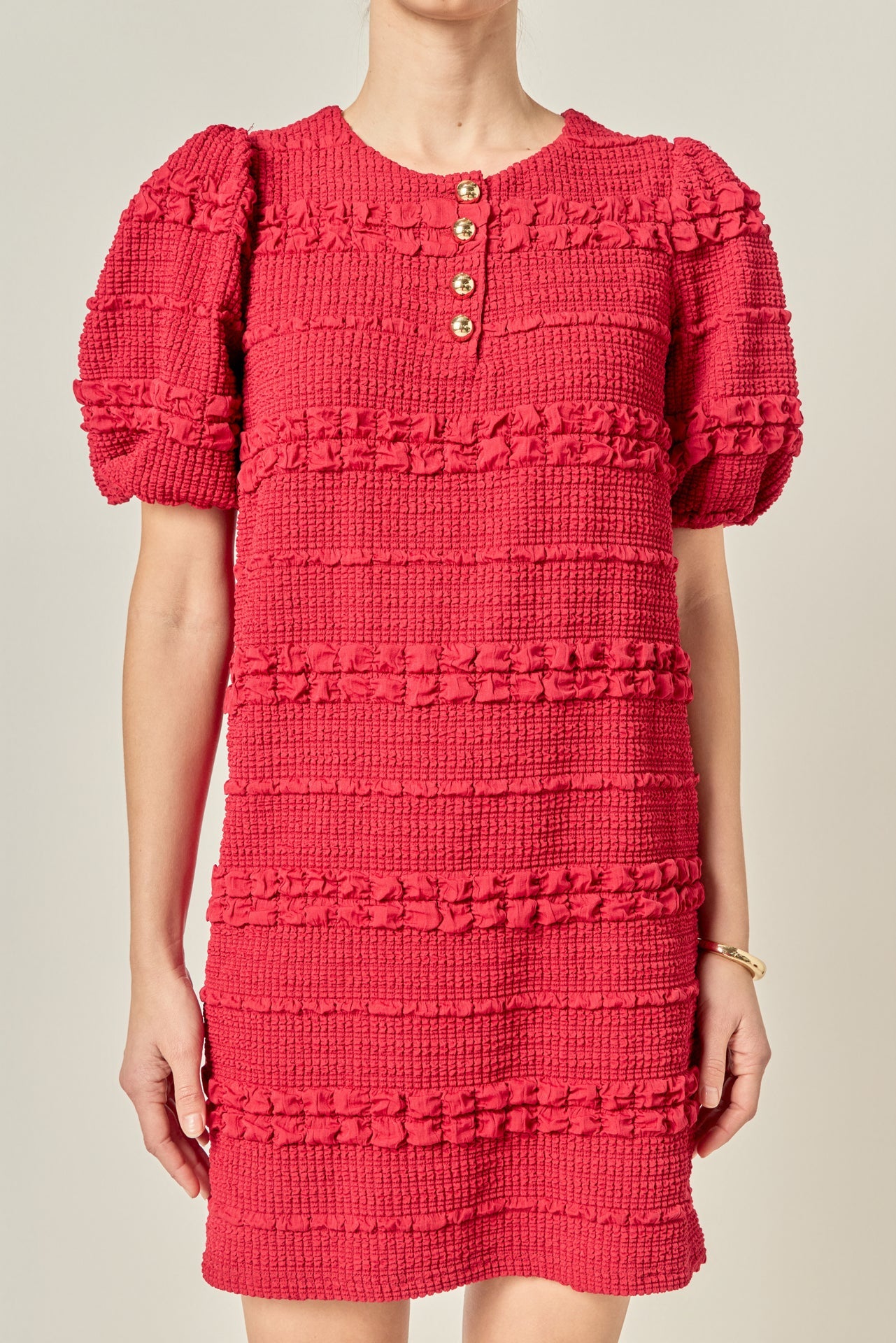 ENGLISH FACTORY - Smocked Mini Dress - DRESSES available at Objectrare