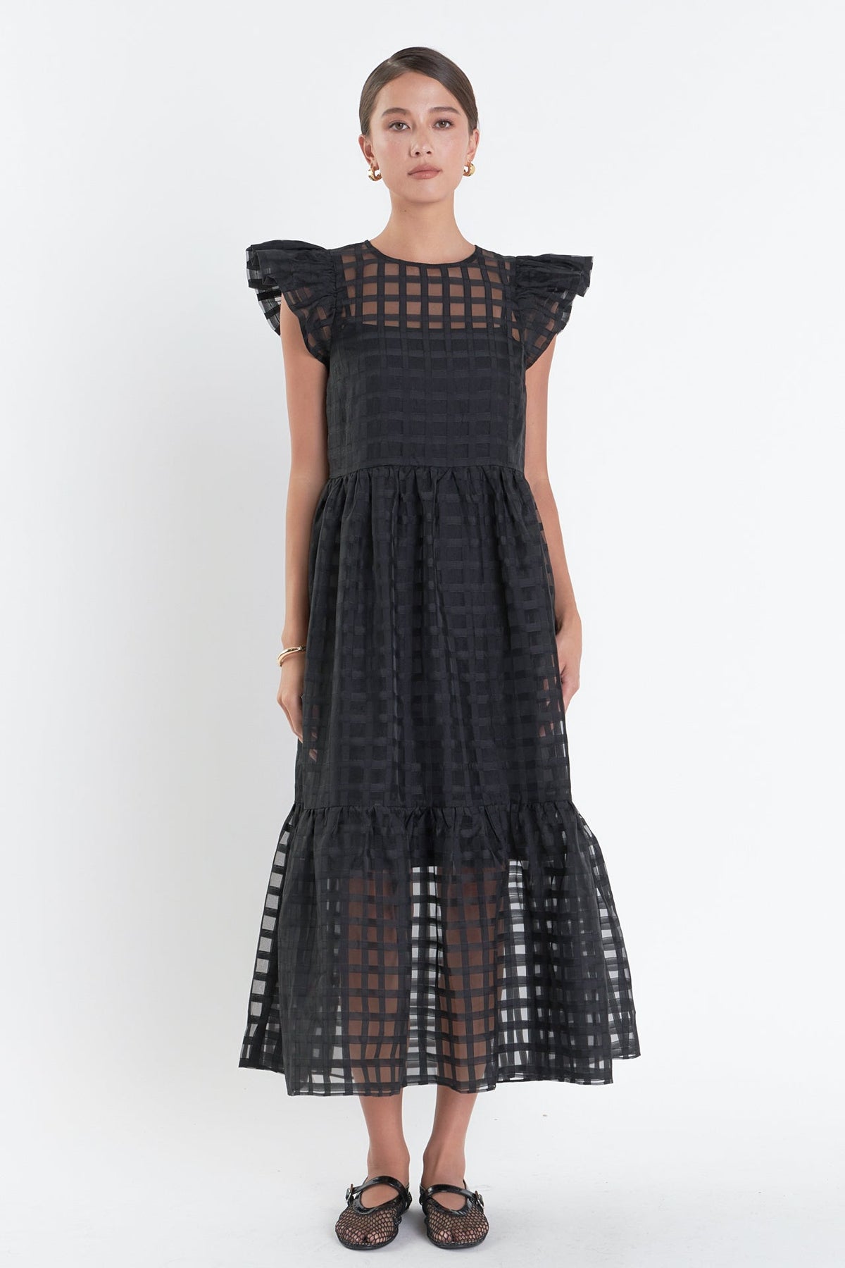 ENGLISH FACTORY - English Factory - Organza Midi Dress - DRESSES available at Objectrare